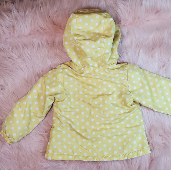 London Fog Ruffle Jacket Yellow with White Dots - Picture 7 of 10